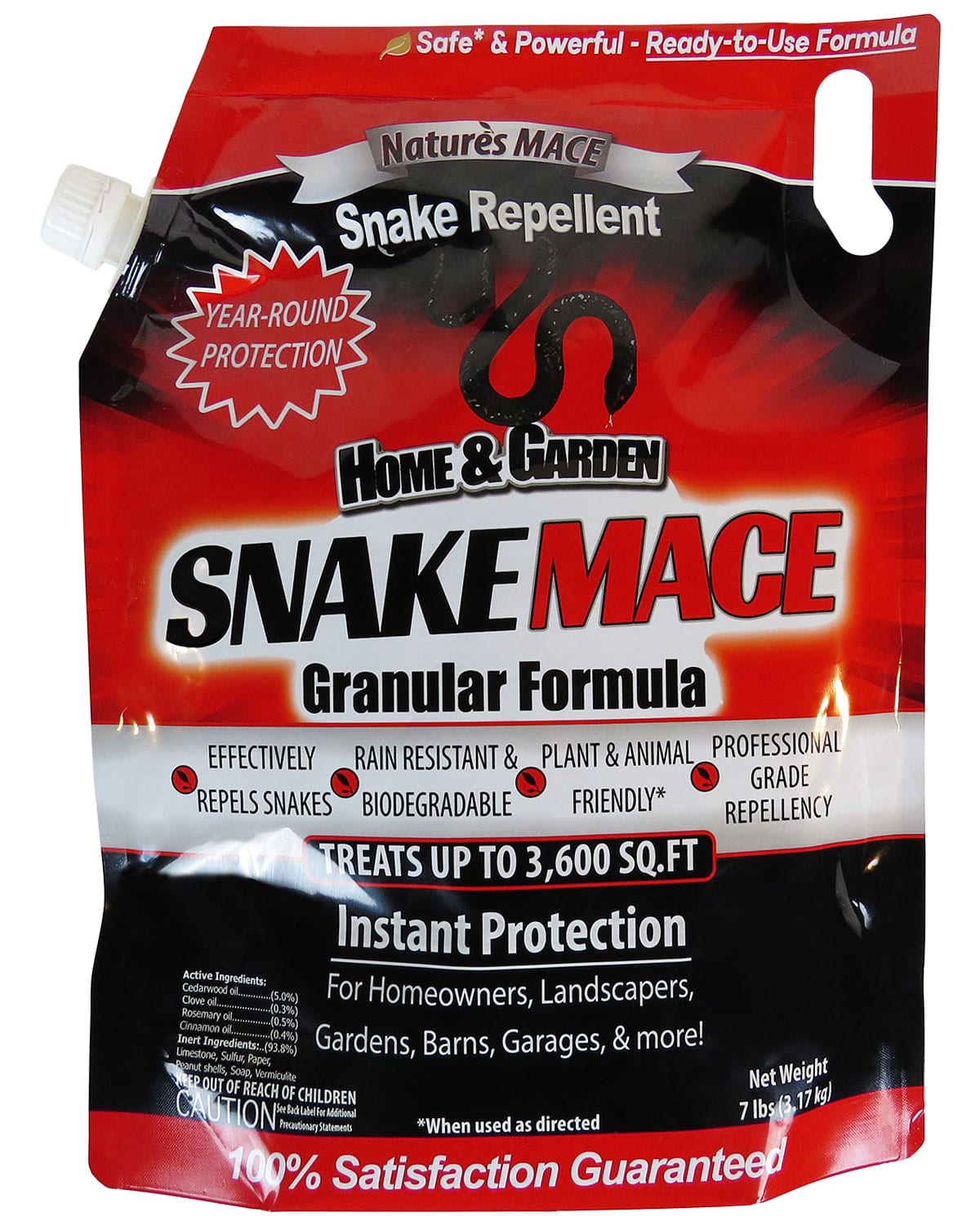 Snake MACE 7lb. Granular Bag, Treats 3,600 Sq.Ft